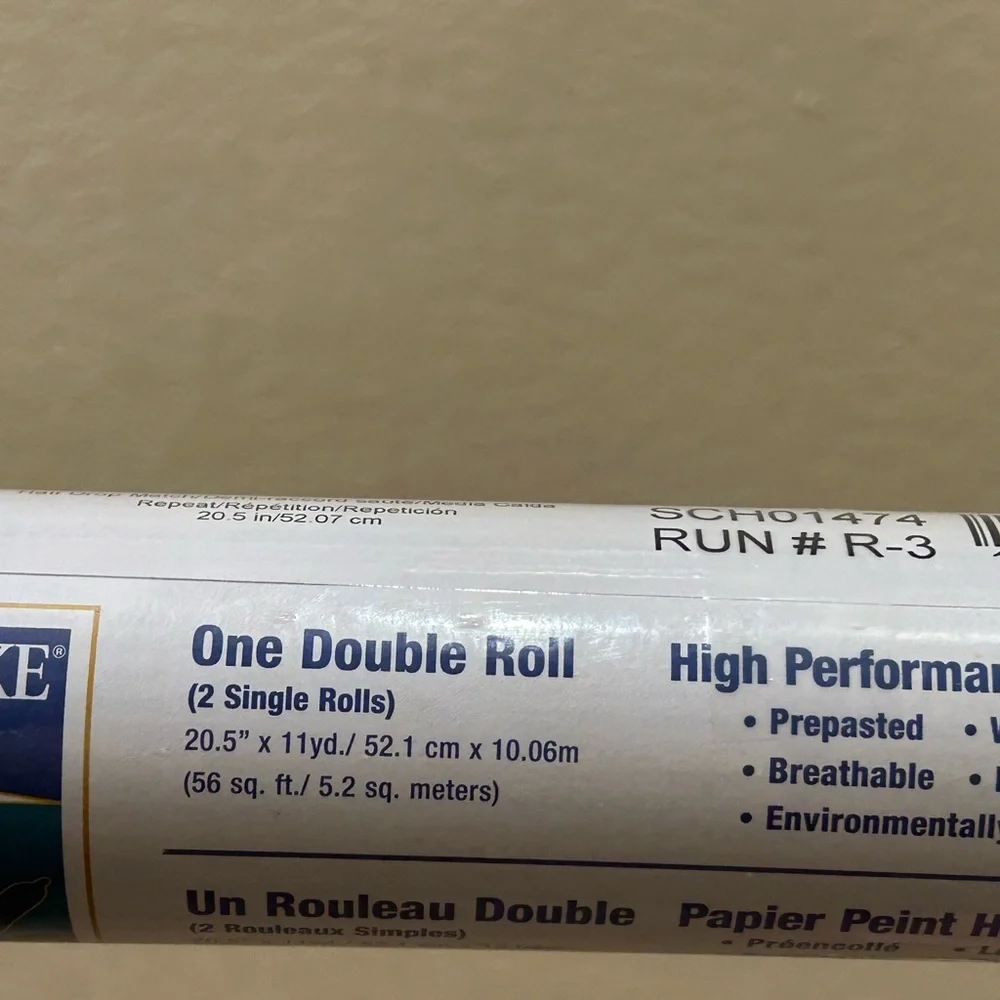 2 Chesapeake Wallpaper rolls, Navy Camping Quotes (56.4 sq. ft. Per roll),